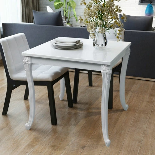 Dining Table 31.5"x31.5"x30" High Gloss White - MAEZTOZO