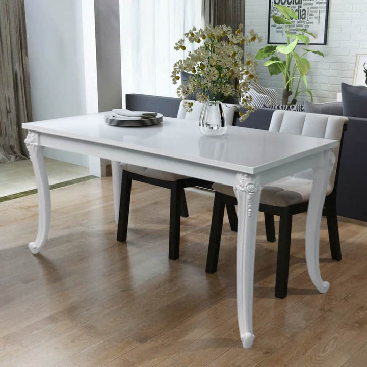 Dining Table 31.5"x31.5"x30" High Gloss White - MAEZTOZO