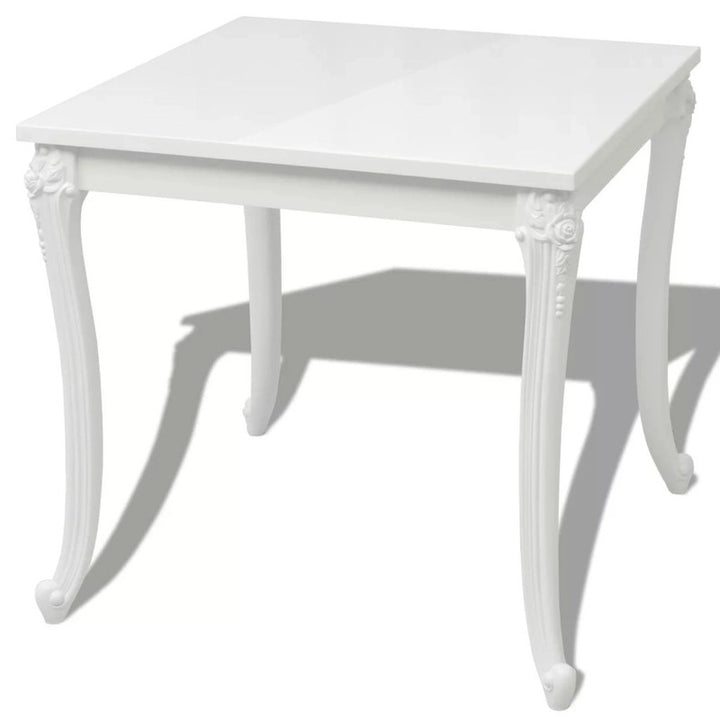 Dining Table 31.5"x31.5"x30" High Gloss White - MAEZTOZO