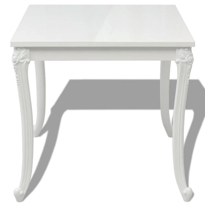 Dining Table 31.5"x31.5"x30" High Gloss White - MAEZTOZO