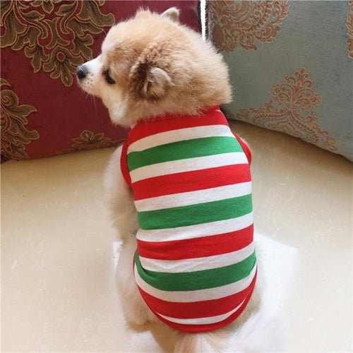 Pet Dog Clothing Cotton Stripe Vest Puppy Cotton - MAEZTOZO