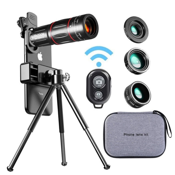 Dragon Bluetooth Ultra HD 28X Zoom Telescope Lens Tripod Kit - MAEZTOZO