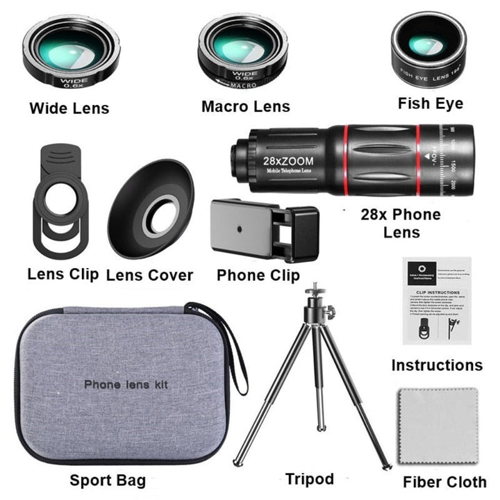 Dragon Bluetooth Ultra HD 28X Zoom Telescope Lens Tripod Kit - MAEZTOZO