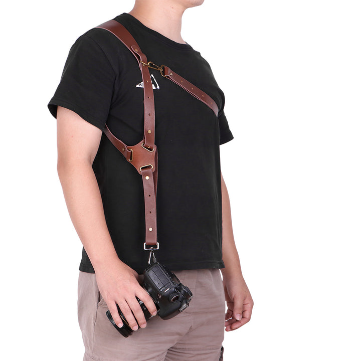 Genuine Leather Camera Shoulder Strap Adjustable - MAEZTOZO