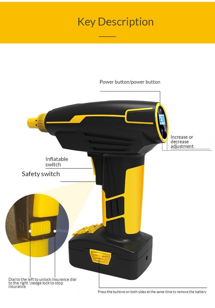 Portable Tire Inflator Air Pump - MAEZTOZO